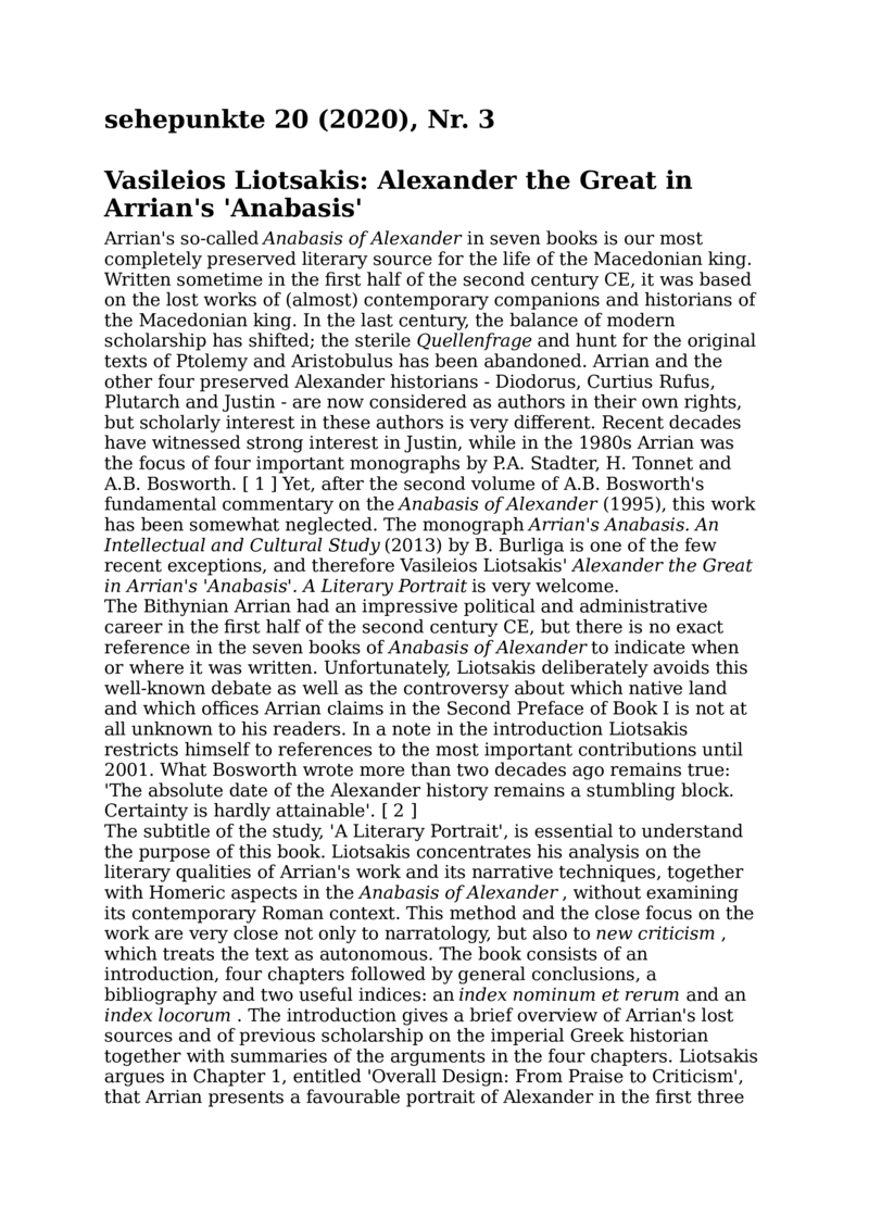 Open gallery for Alexander the Great in Arrian's "Anabasis"