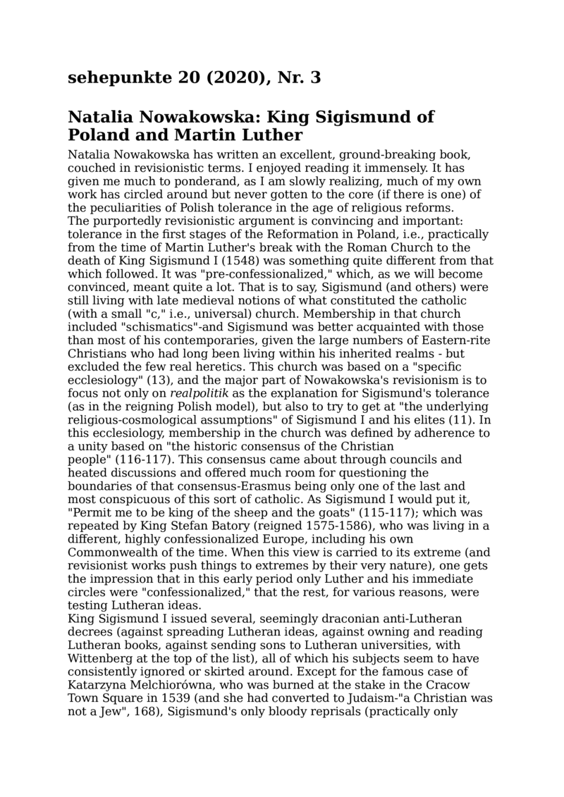 Open gallery for King Sigismund of Poland and Martin Luther