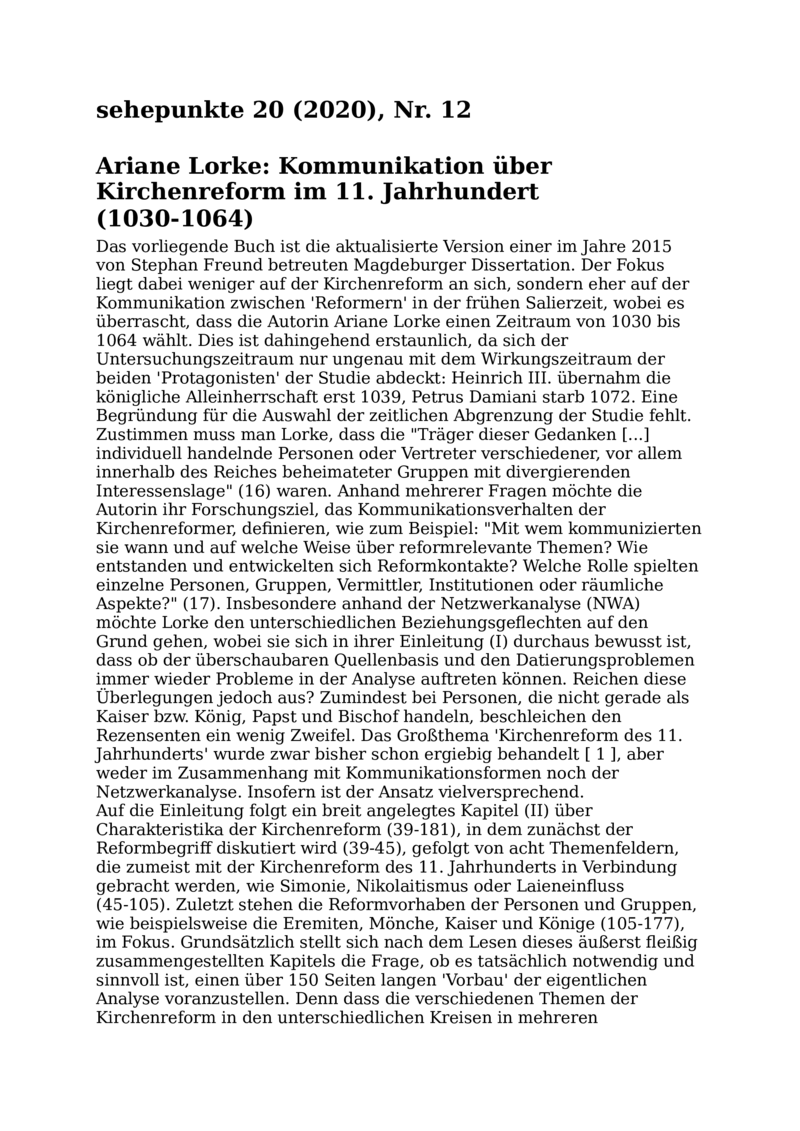 Open gallery for Kommunikation über Kirchenreform im 11. Jahrhundert (1030–1064)