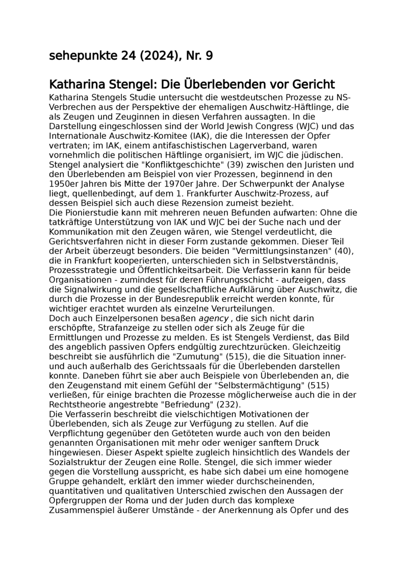 Open gallery for Die Überlebenden vor Gericht