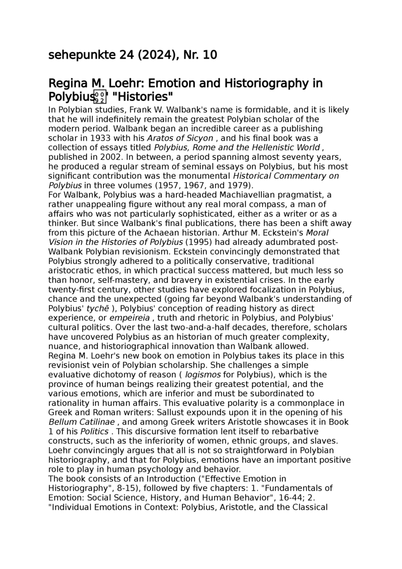 Open gallery for Emotion and Historiography in Polybius' "Histories"