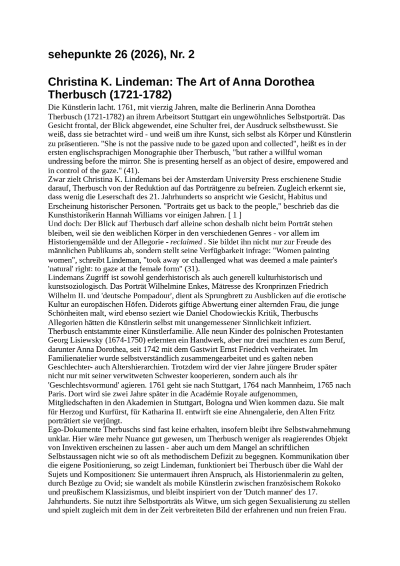 Open gallery for The Art of Anna Dorothea Therbusch (1721–1782)