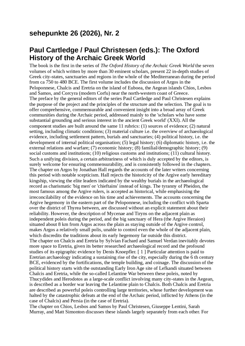 Open gallery for The Oxford History of the Archaic Greek World