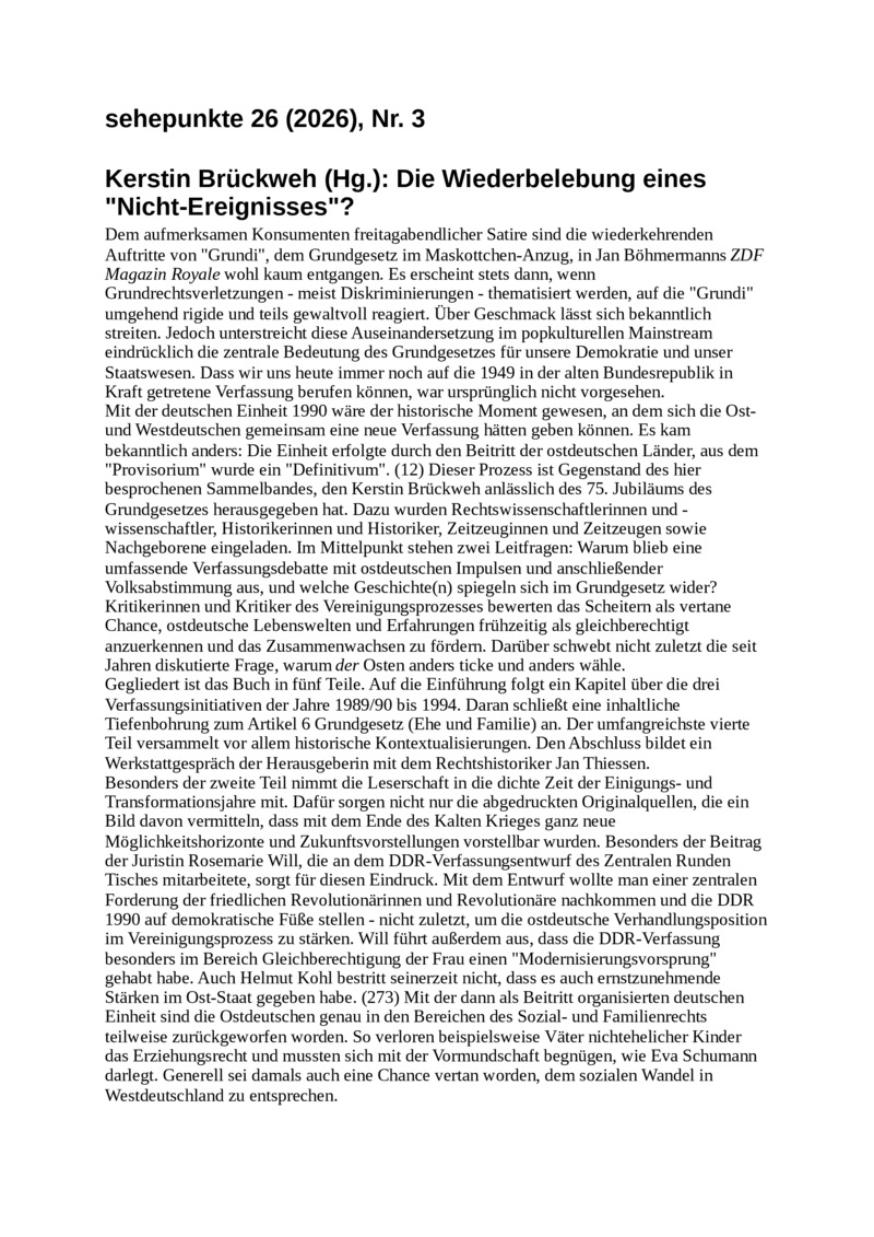 Open gallery for Die Wiederbelebung eines "Nicht-Ereignisses"?