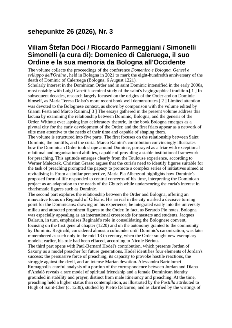 Open gallery for Domenico di Caleruega, il suo ordine e la sua memoria da Bologna all’occidente