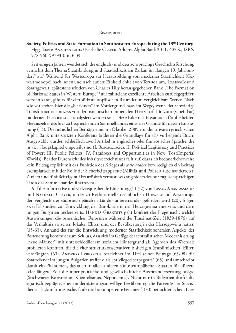 Open gallery for Society, Politics and State Formation in Southeastern Europe during the 19th Century