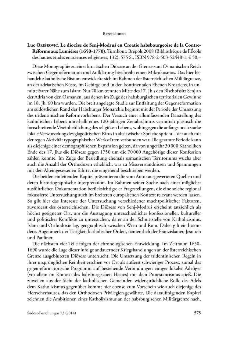 Open gallery for Le diocèse de Senj-Modruš en Croatie habsbourgeoise de la Contre-Réforme aux Lumières (1650-1770)