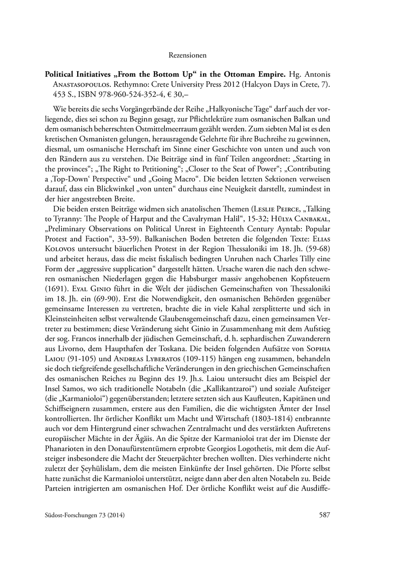 Open gallery for Political Initiatives „From the Bottom Up“ in the Ottoman Empire