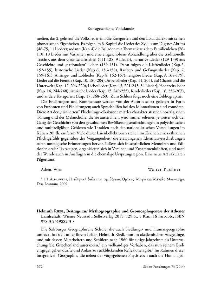 Open gallery for Beiträge zur Mythogeographie und Geomorphogenese der Athener Landschaft