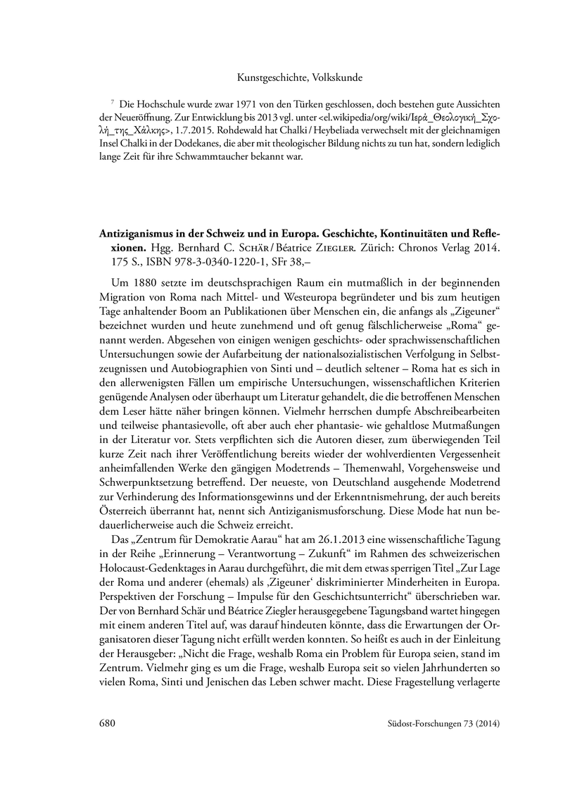 Open gallery for Antiziganismus in der Schweiz und in Europa