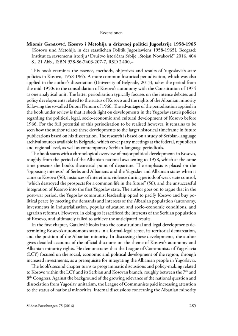 Open gallery for Kosovo i Metohija u državnoj politici Jugoslavije 1958–1965