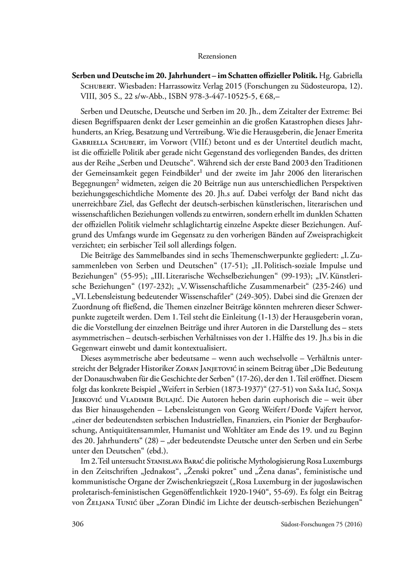 Open gallery for Serben und Deutsche im 20. Jahrhundert – im Schatten offizieller Politik