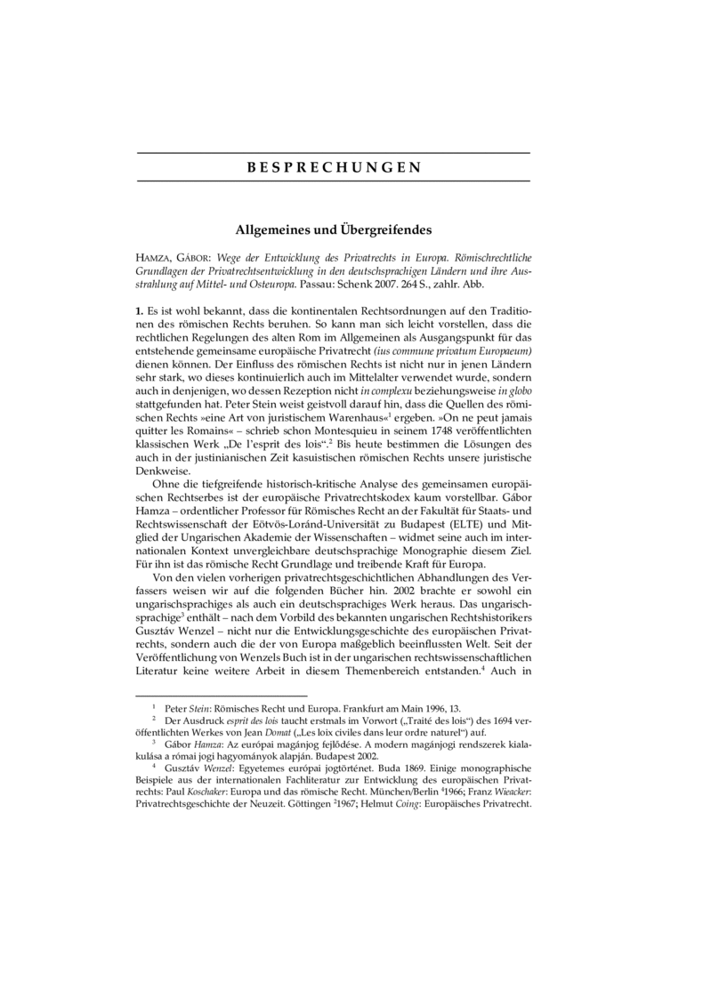 Open gallery for Wege der Entwicklung des Privatrechts in Europa
