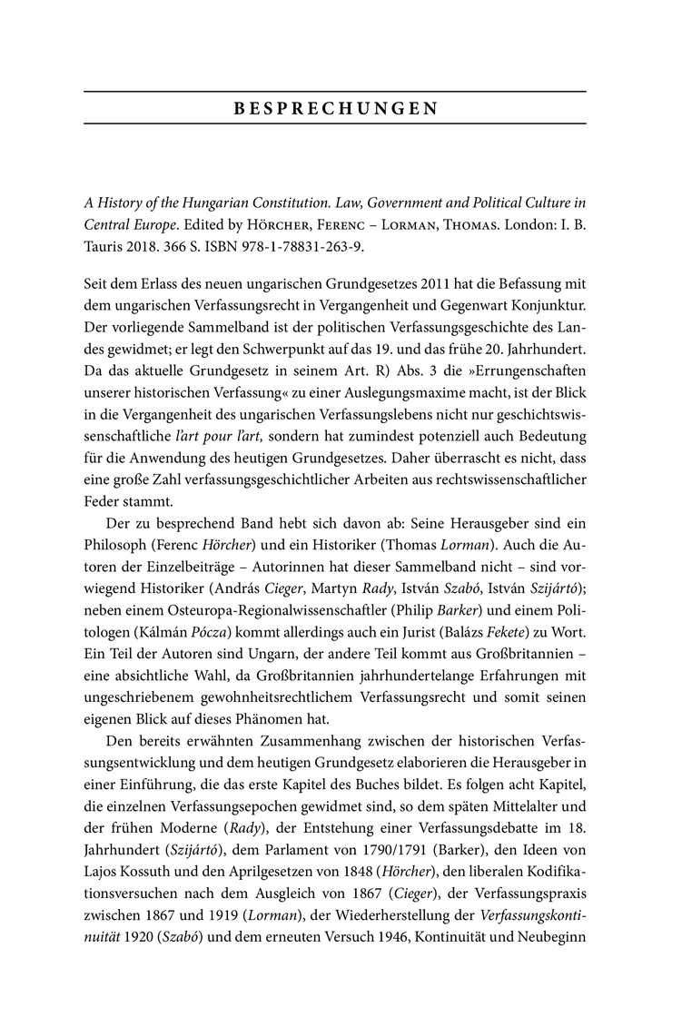 Open gallery for A History of the Hungarian Constitution