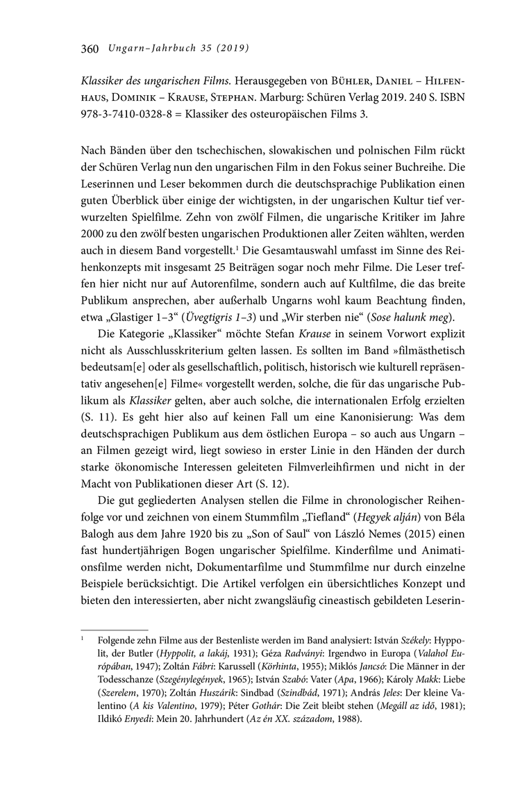 Open gallery for Klassiker des ungarischen Films