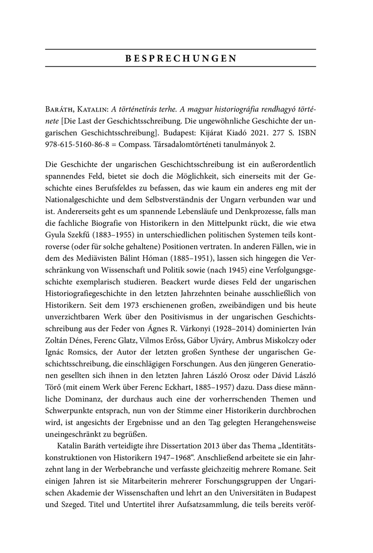 Open gallery for A történetírás terhe. A magyar historiográfia rendhagyó története