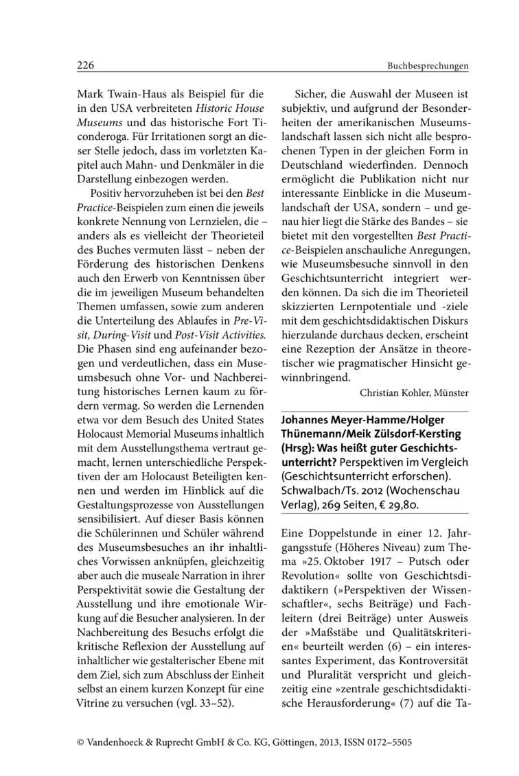 Open gallery for Was heißt guter Geschichtsunterricht?
