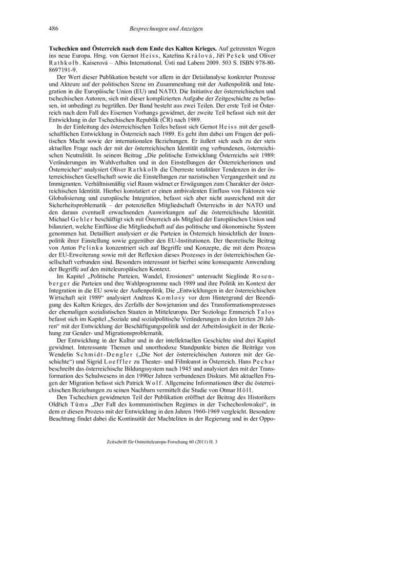 Open gallery for Tschechien und Österreich nach dem Ende des Kalten Krieges