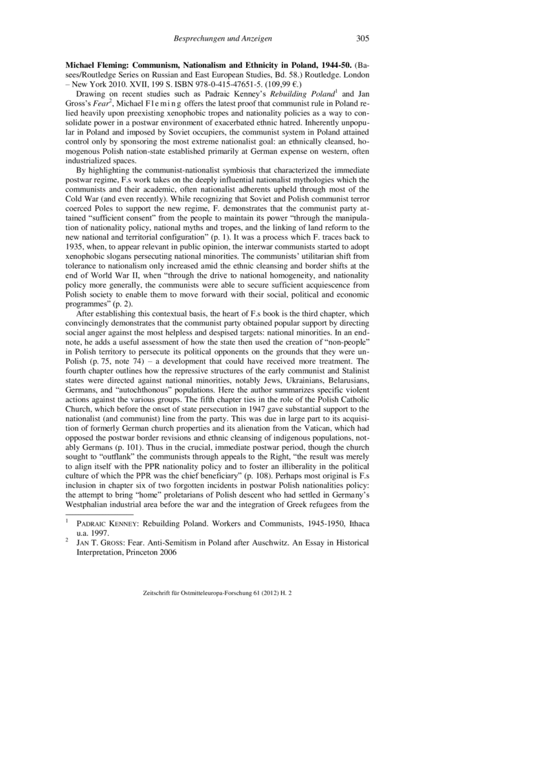 Open gallery for Communism, Nationalism and Ethnicity in Poland, 1944-50