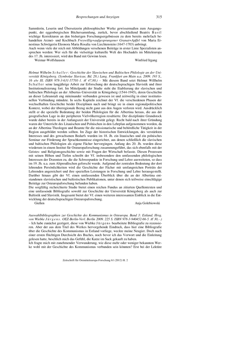 Open gallery for Geschichte der Slawischen und Baltischen Philologie an der Universität Königsberg