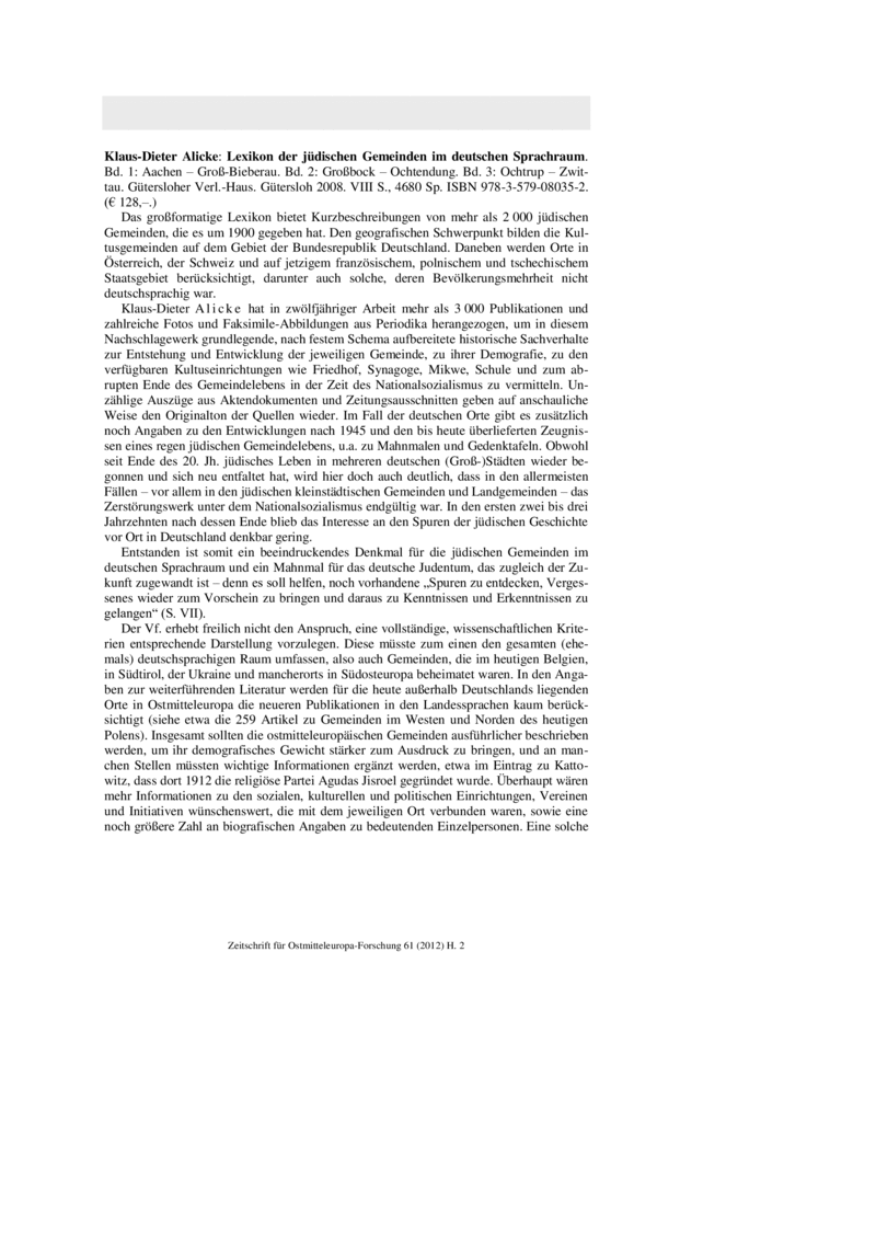 Open gallery for Lexikon der jüdischen Gemeinden im deutschen Sprachraum