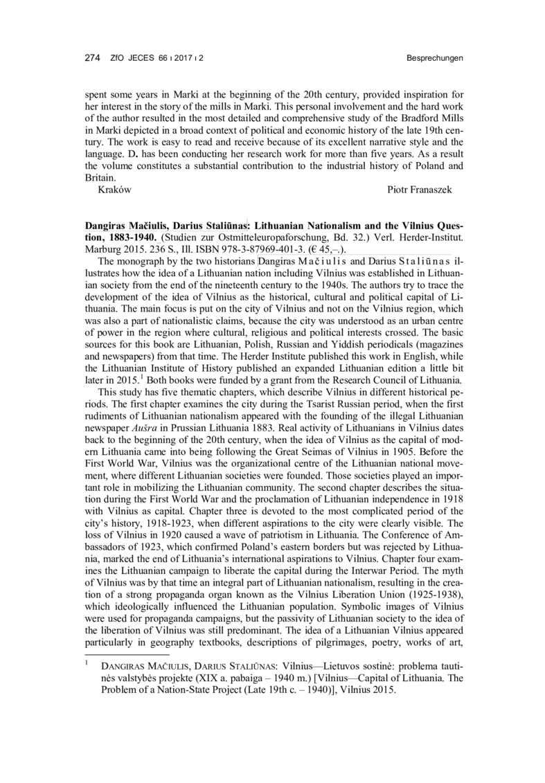 Open gallery for Lithuanian Nationalism and the Vilnius Question, 1883–1940