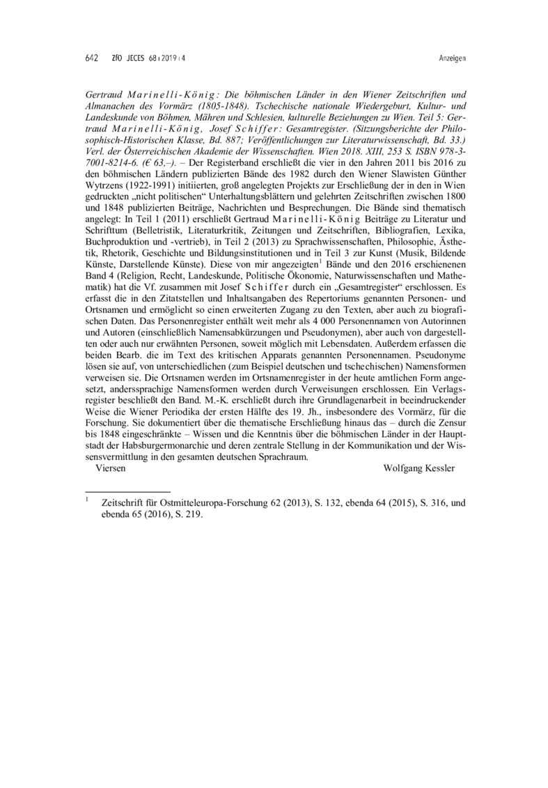 Open gallery for Die böhmischen Länder in den Wiener Zeitschriften und Almanachen des Vormärz (1805–1848). Tschechische nationale Wiedergeburt, Kultur- und Landeskunde von Böhmen, Mähren und Schlesien, kulturelle Beziehungen zu Wien