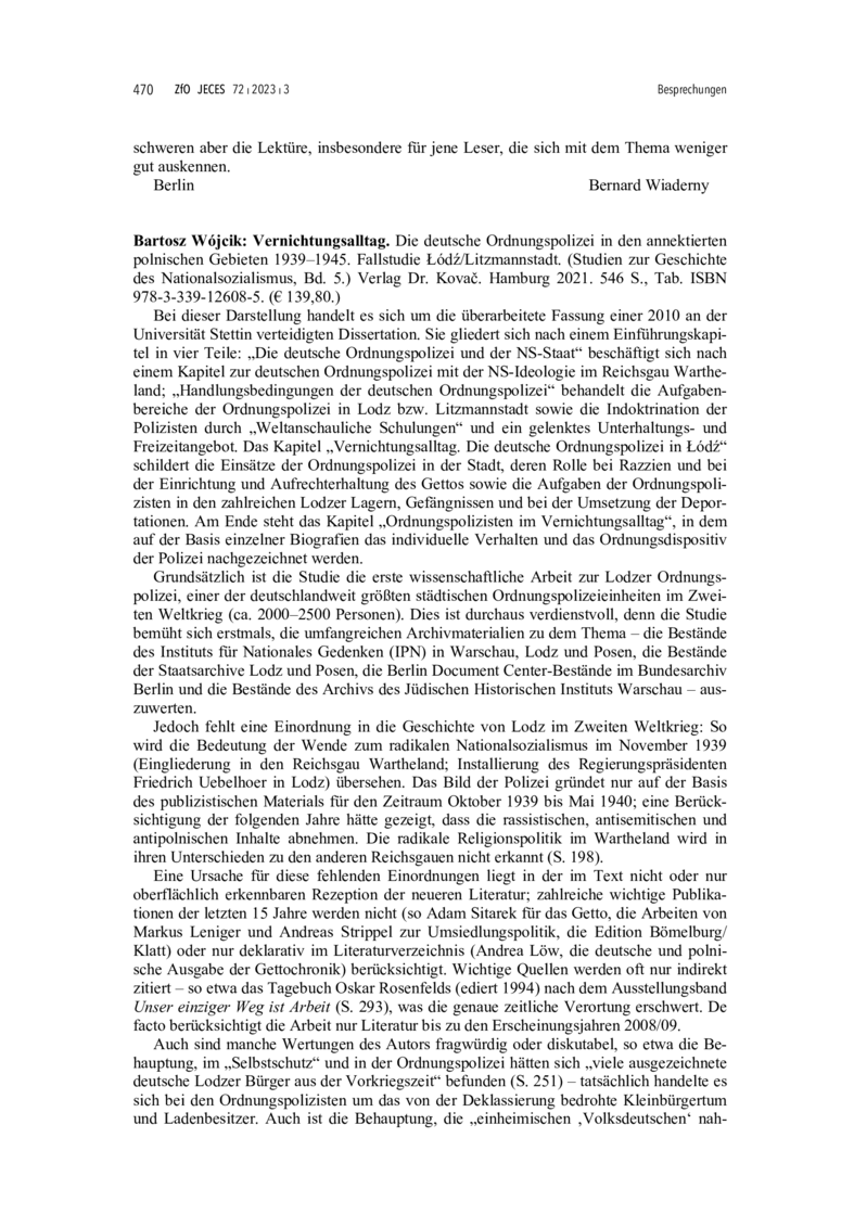 Open gallery for Vernichtungsalltag. Die deutsche Ordnungspolizei in den annektierten polnischen Gebieten 1939–1945
