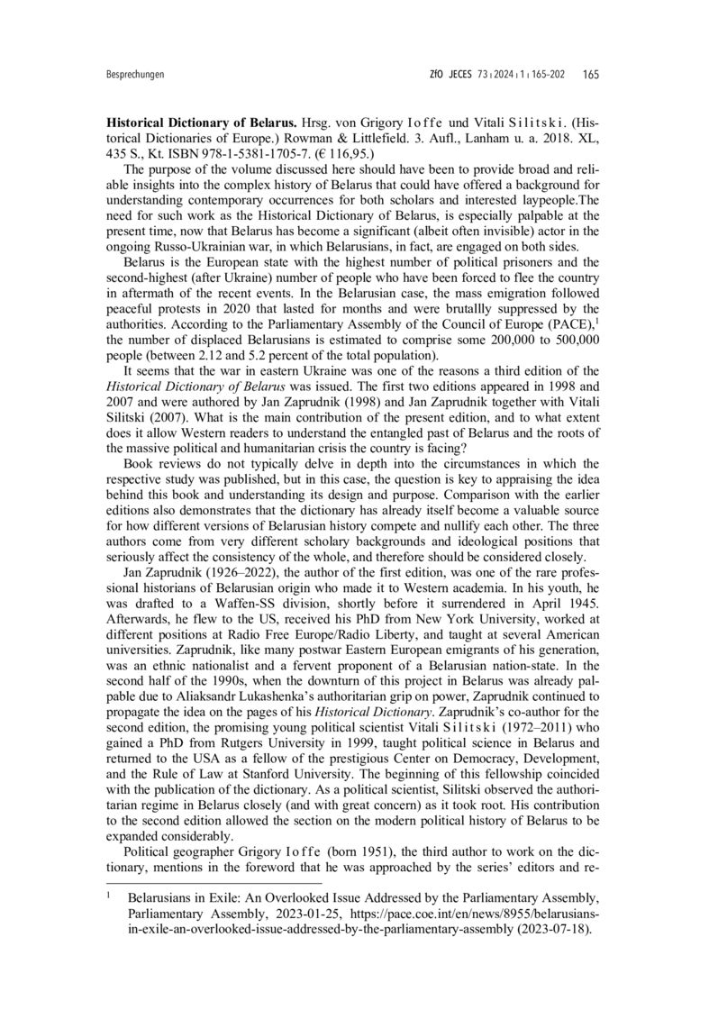 Open gallery for Historical Dictionary of Belarus