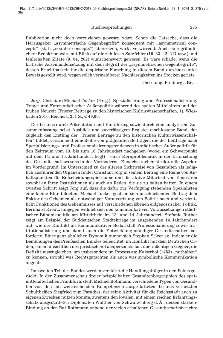 Open gallery for Spezialisierung und Professionalisierung