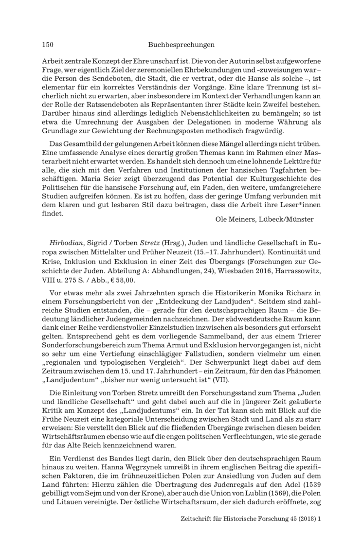Open gallery for Juden und ländliche Gesellschaft in Europa zwischen Mittelalter und Früher Neuzeit (15.–17. Jahrhundert)