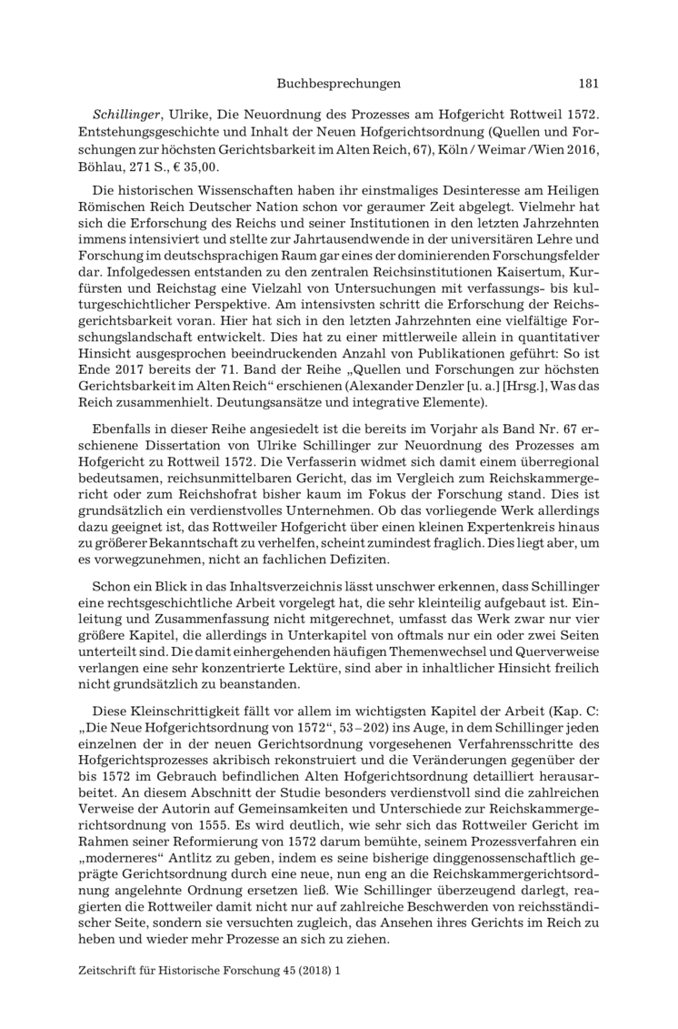 Open gallery for Die Neuordnung des Prozesses am Hofgericht Rottweil 1572